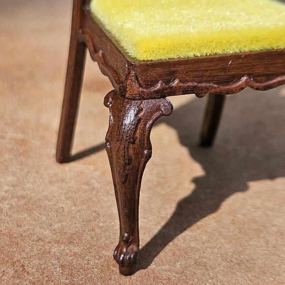 COPY - Chippendale Goebel Dollhouse Miniature Chair - Picture 6 of 14